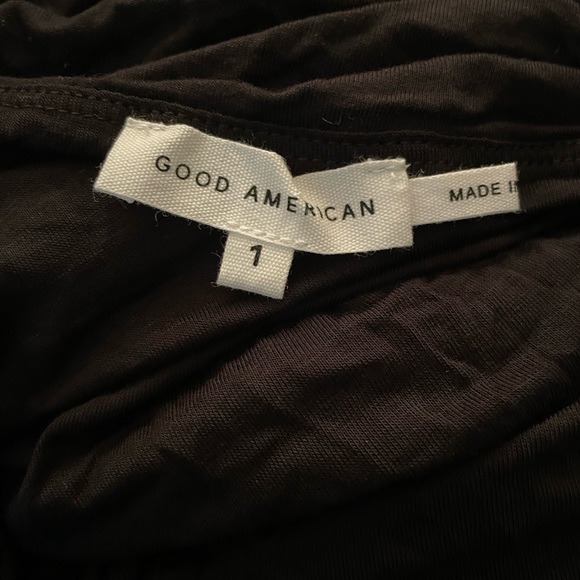 NWOT Good American Ruched Sleeveless Maxi Black Dress Size 1 Small SOLD OUT - Picture 8 of 10